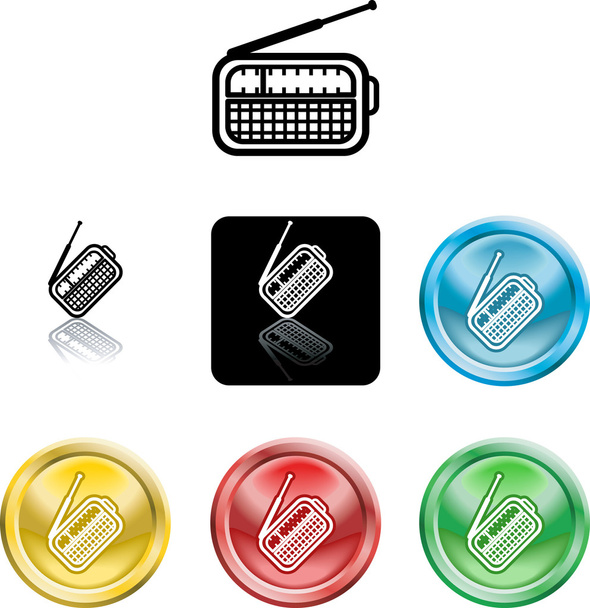 ícone de símbolo de rádio
 - Vetor, Imagem