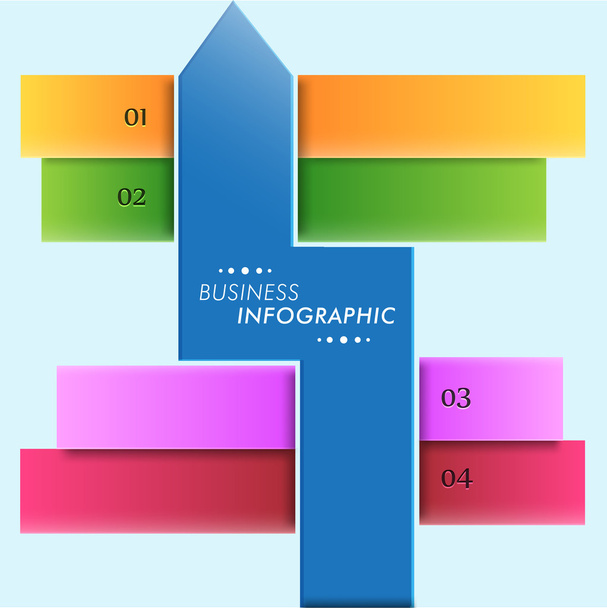 Concept of business infographics with arrow. - Vektör, Görsel