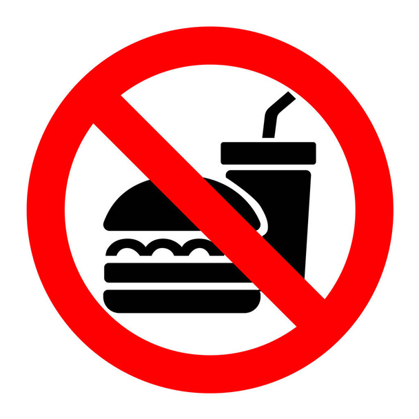no food or drink sign - Vektor, obrázek