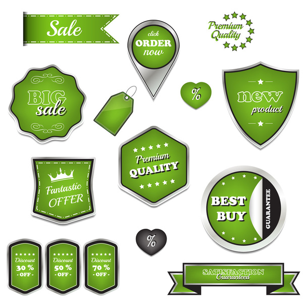 Set of vector sale labels and icons - Vector, Image