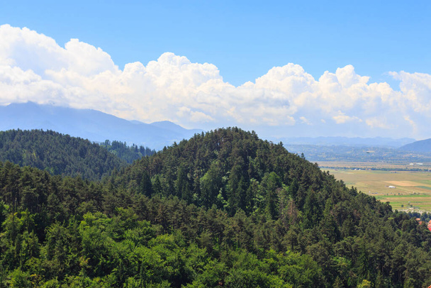 A view of the forest and mountains near the city of Rasnov. Transylvania. Romania - Photo, Image