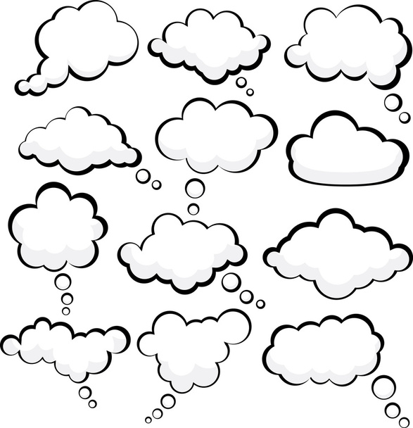 Speech clouds. - Vector, Image
