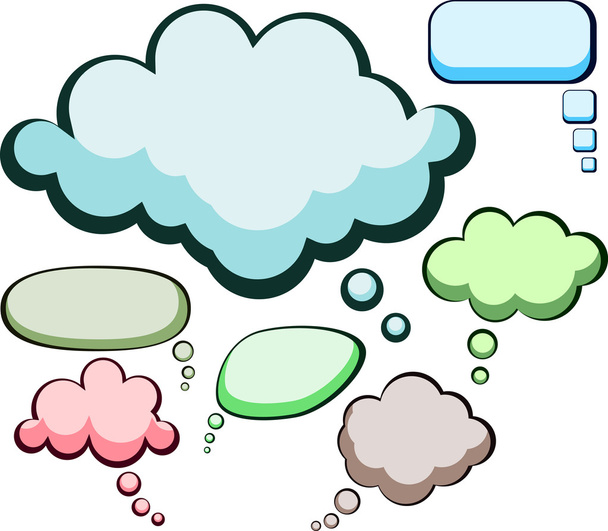 Speech color clouds. - Vector, Image