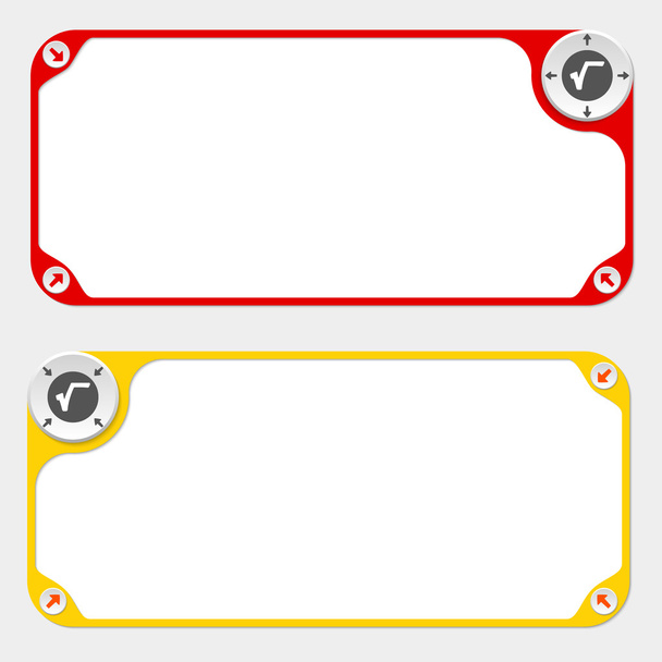 Two vector frames and arrows and radix symbol - Vektor, kép