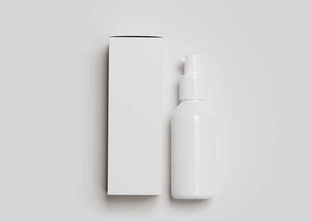 A cosmetic bottle with a white color with a texture that looks real made using 3D software, this cosmetic bottle can be used to complete your project - 写真・画像