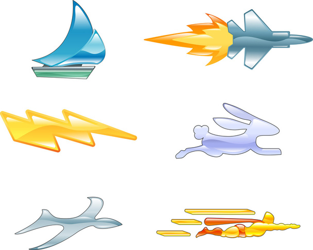 Speed Icon Set Design Elements
 - Вектор,изображение