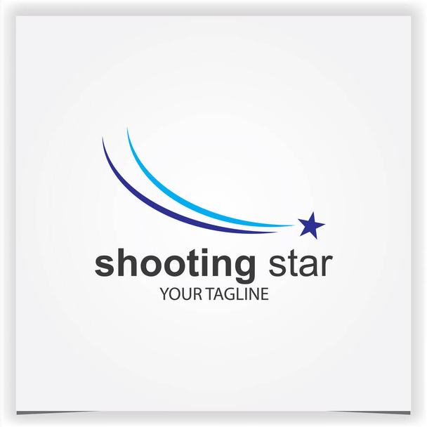 shooting star logo premium elegant template vector eps 10 - Vektör, Görsel