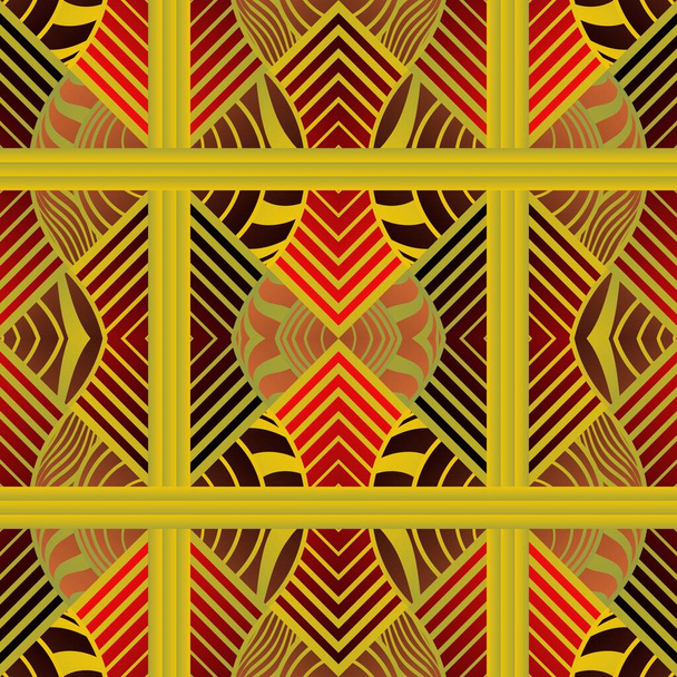 Fond texturé abstrait sans couture aux couleurs marron et jaune doré - Vecteur, image