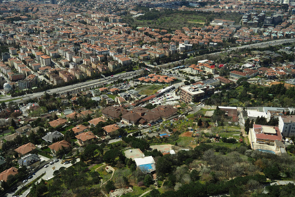 Arial View of Istanbul Asian Side Urban building blocks, - Φωτογραφία, εικόνα