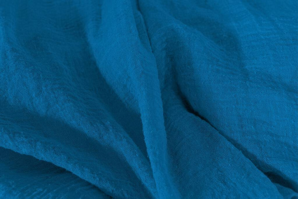 close-up of blue colorful fabric surfaces - Fotó, kép