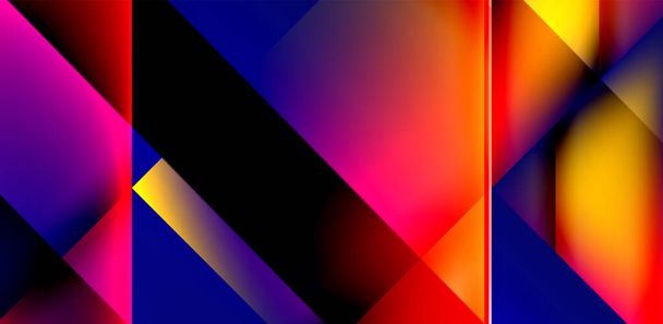 Dynamic triangle design with fluid gradient colors abstract background - Vektor, Bild