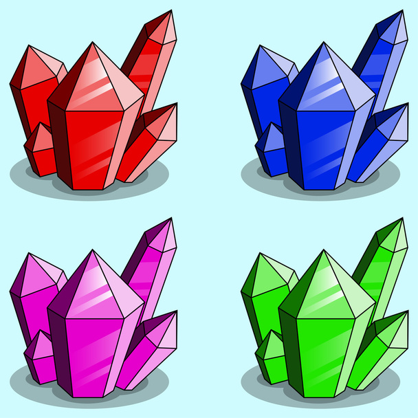 Game Crystals set - Vector, Image