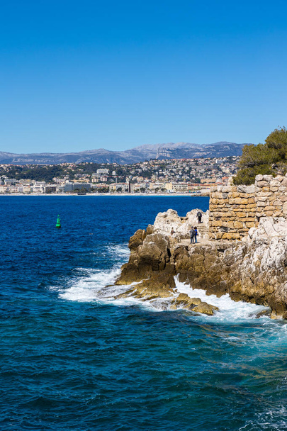 Baie des Anges y Promenade des Anglais desde Cap de Nice - Foto, Imagen