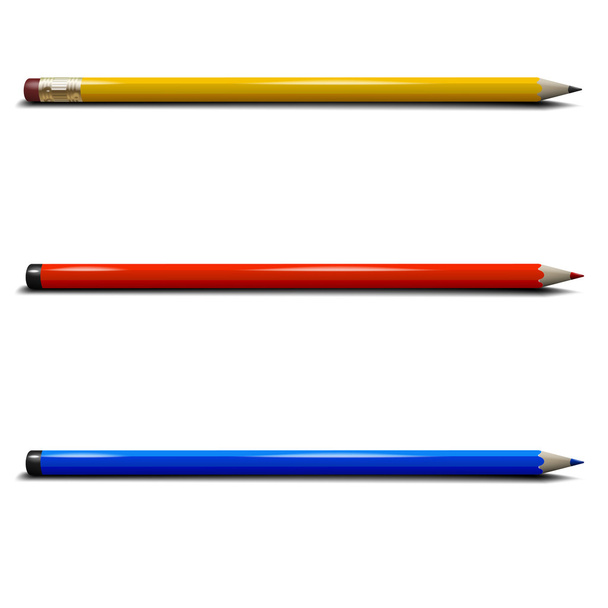 Illusztráció: reális ceruzák - Vektor, kép