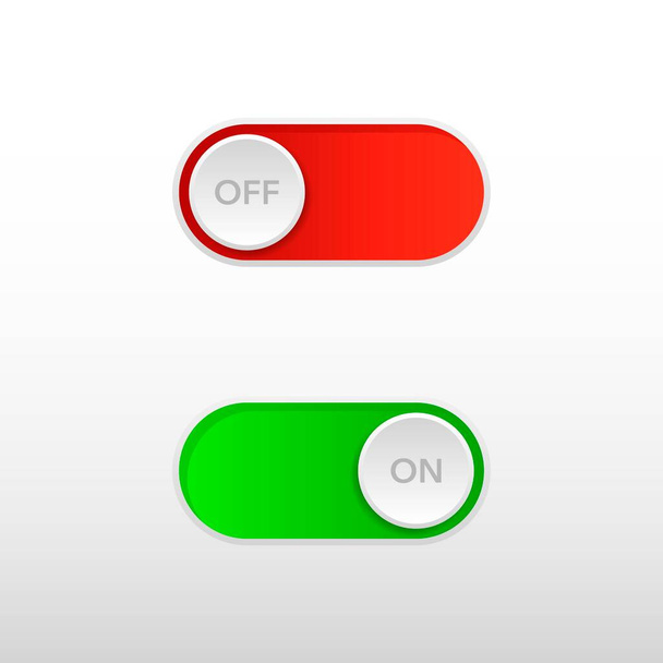 Switch button or turn on turn off power vector illustration - Vetor, Imagem