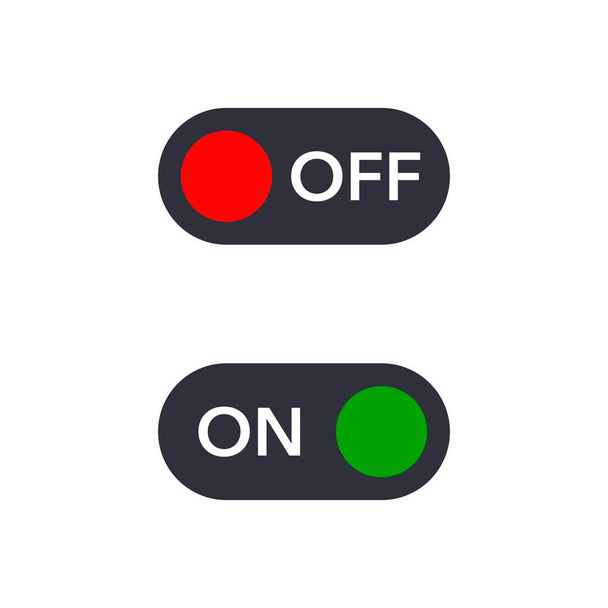 Botón de interruptor o activar apagar la ilustración vector de potencia - Vector, imagen
