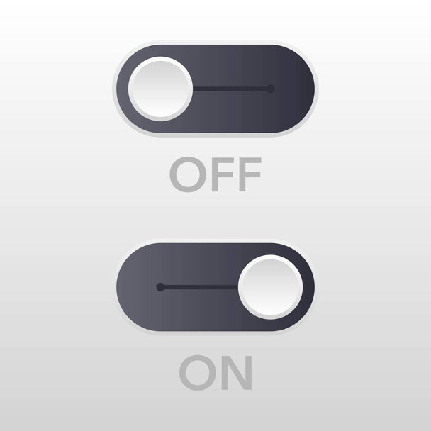 Botón de interruptor o activar apagar la ilustración vector de potencia - Vector, Imagen