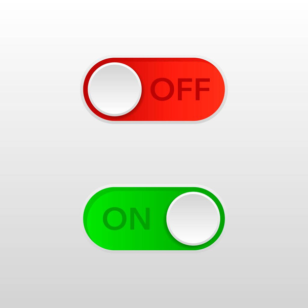 Switch button or turn on turn off power vector illustration - Wektor, obraz