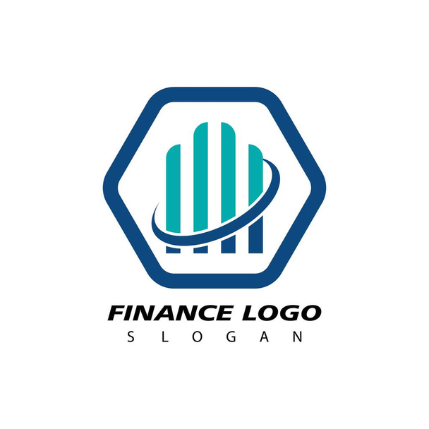Χρηματοοικονομικά και Λογιστικά Λογότυπα Σχεδιασμός Διάνυσμα. Σχέδιο οικονομικού λογότυπου - Διάνυσμα, εικόνα