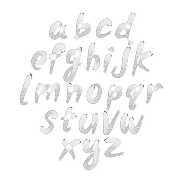 Vector alphabet. Letters of the alphabet written with a brush. - Διάνυσμα, εικόνα