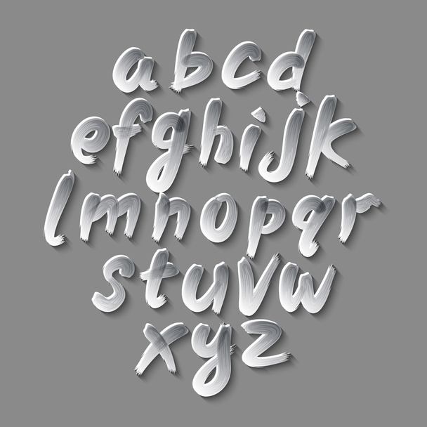 Trendy hand drawing alphabet, vector illustration. - Vektor, Bild