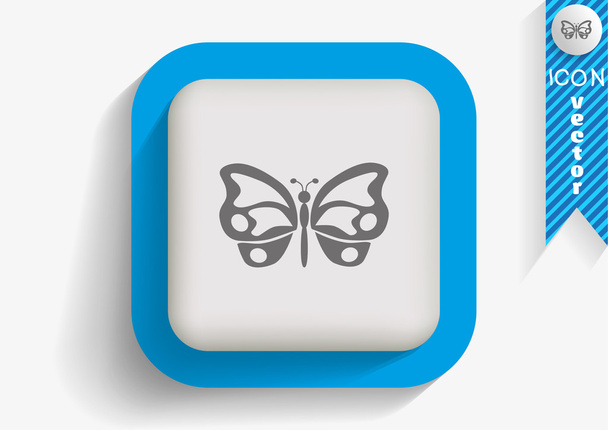 Butterfly web icon - Wektor, obraz