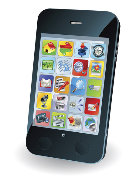 New smart mobile phone - Vettoriali, immagini