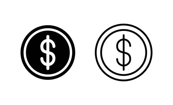 Vektor ikony peněz. Značka a symbol peněz - Vektor, obrázek