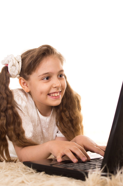 Girl and laptop - Foto, immagini