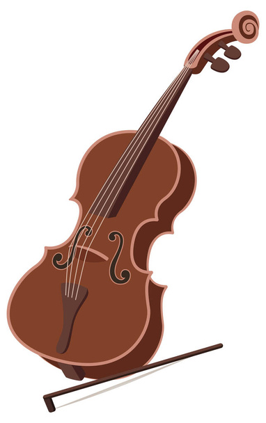 Violin in Cartoon Style illustration - Wektor, obraz