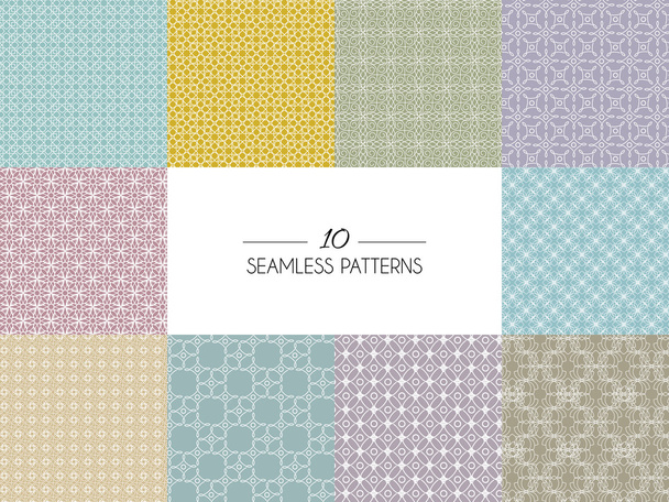  Set of geometric seamless patterns - Vector, Image