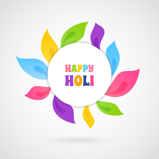 glückliche Holi-Kartenvorlage - Vektor, Bild
