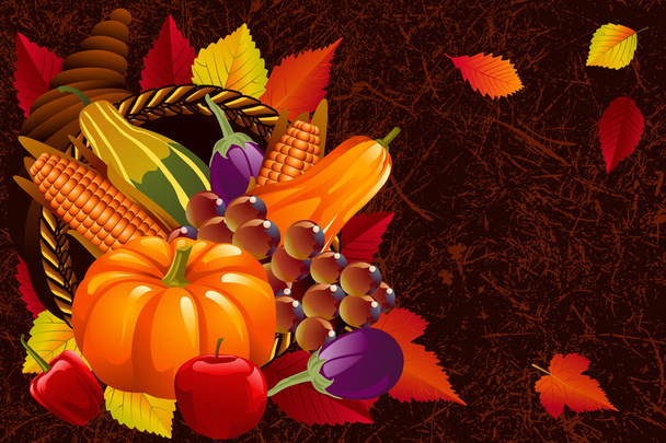Beautiful Thanksgiving day card - Вектор,изображение