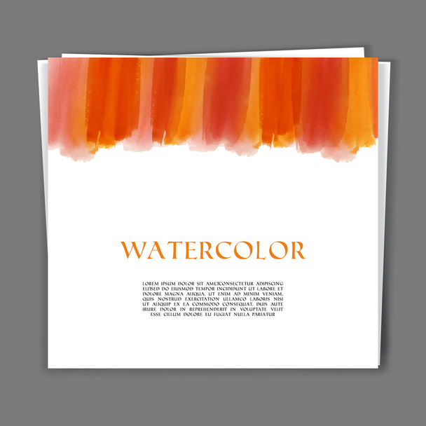 Card with Hand painted watercolor texture - Vector, Image
