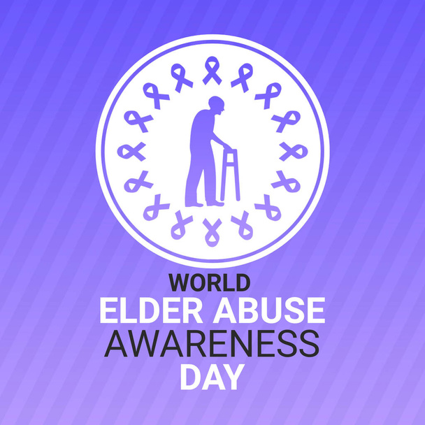 Día Mundial de la Concientización sobre el Abuso de Ancianos. illust Adecuado para tarjetas de felicitación, carteles y pancartas. - Foto, imagen
