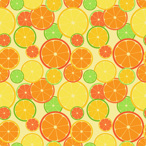 Color citrus pattern - Wektor, obraz