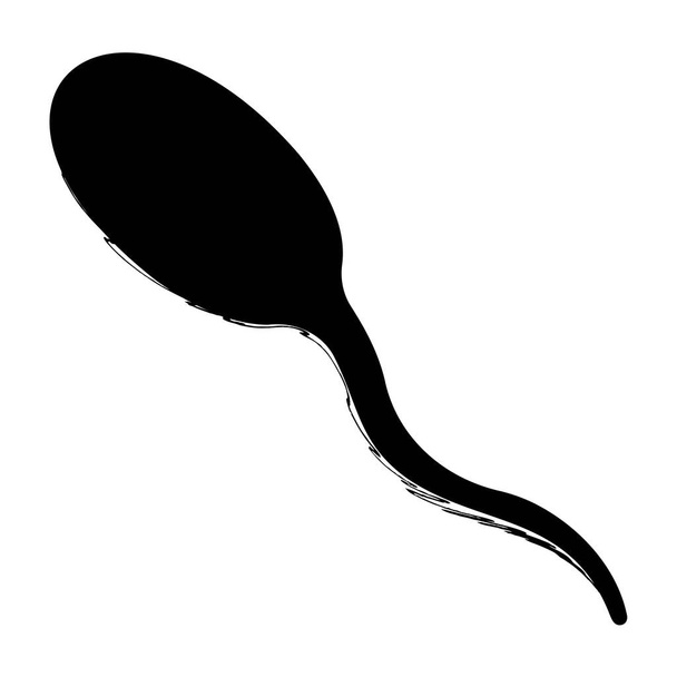 sperm brush isolated on white background, vector illustration. - Vector, Image