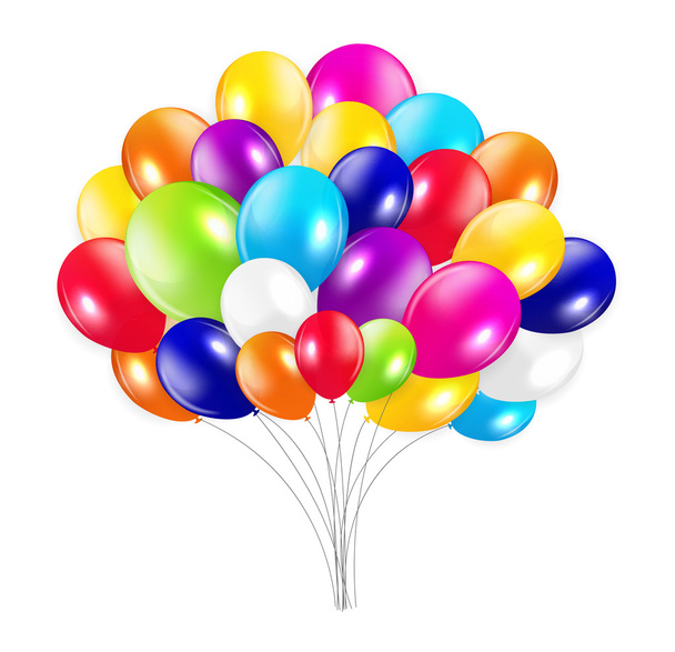 Set of Colored Balloons, Vector Illustration. - Διάνυσμα, εικόνα