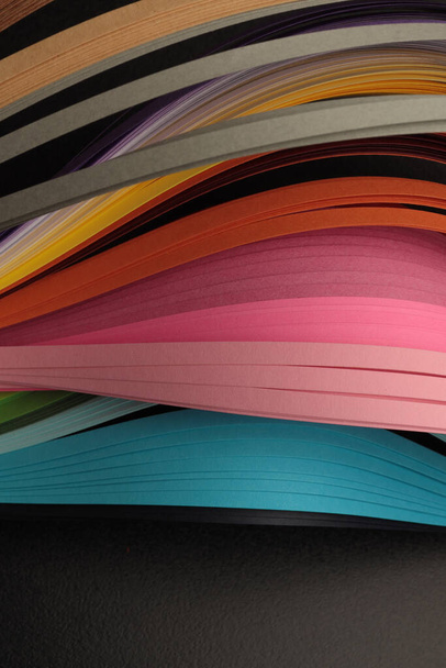 Color strip wave paper. Abstract  texture background. - Fotó, kép