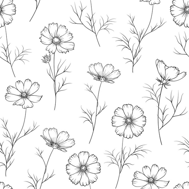 Floral seamless pattern. Vector botanic - Vecteur, image