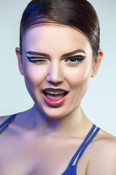 Woman face with fashion make up - Foto, immagini