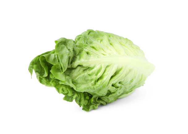 Fresh green romaine lettuce isolated on white - Photo, Image