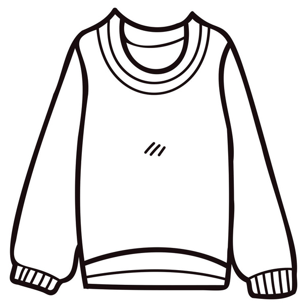 Рука Мальований милий светр для жінок в каракулі стилі ізольований на фоні
 - Вектор, зображення