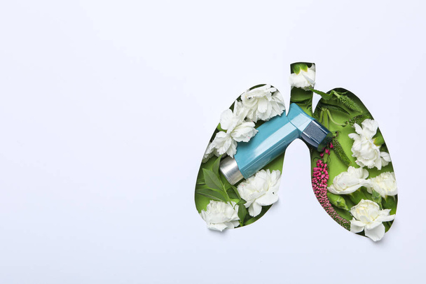 Wereld astma dag, concept van allergie zorg - astma - Foto, afbeelding