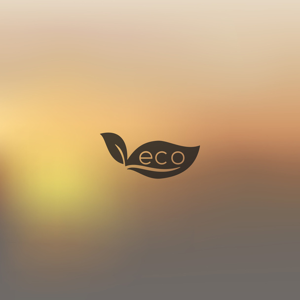 Eco jel levél ikon - Vektor, kép