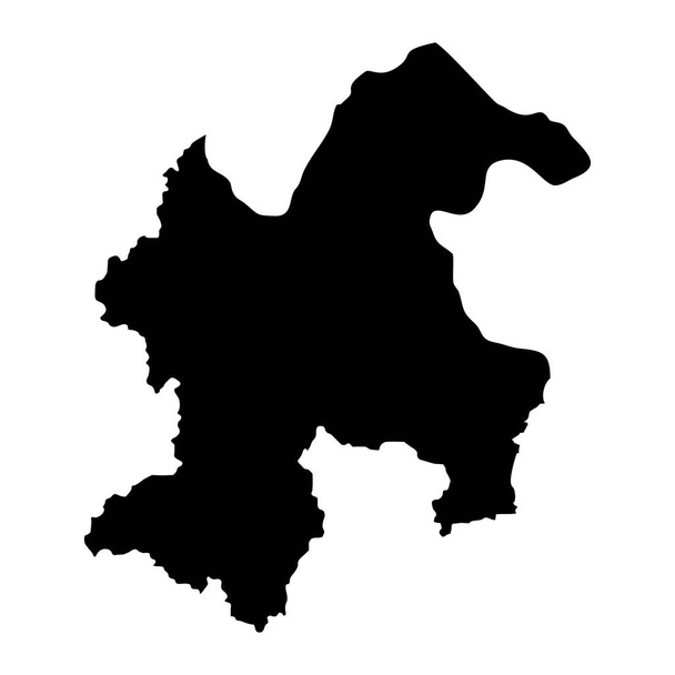 Χάρτης περιοχής Bor, διοικητική περιφέρεια της Σερβίας. Εικονογράφηση διανύσματος. - Διάνυσμα, εικόνα