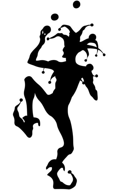 Silhouette clown - Vector, Image