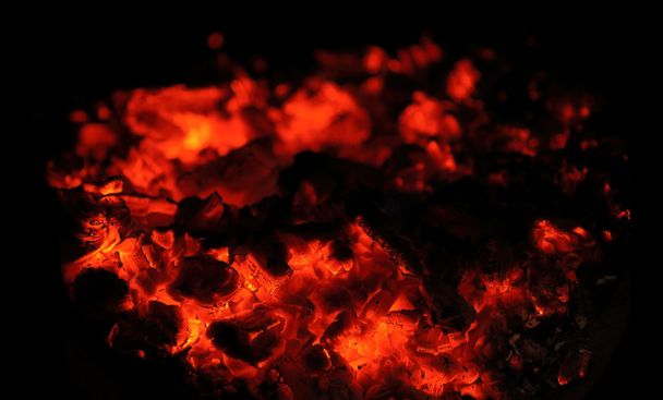 kömürlerin yanma arka plan - Fotoğraf, Görsel