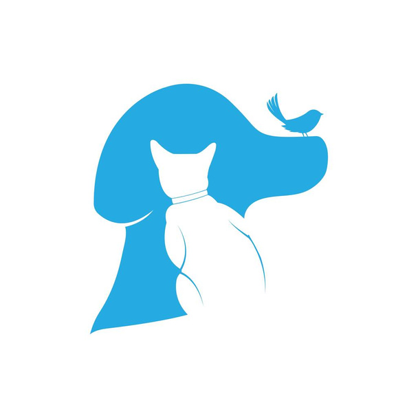 Lemmikkieläinten eläinlääkärin klinikan logo, - Vektori, kuva