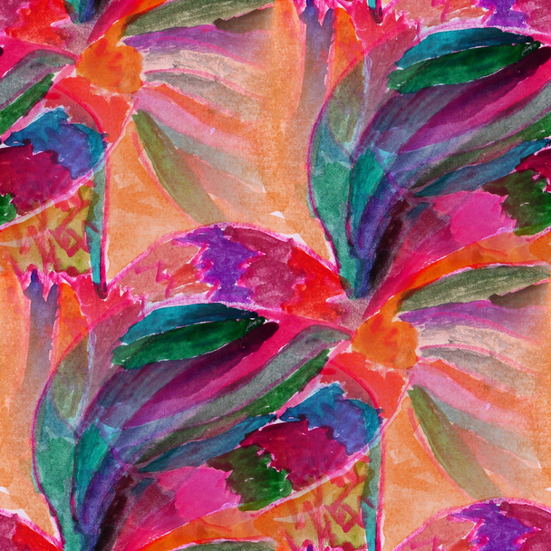 пятно цветной петух акварели живописи бесшовный фон
 - Фото, изображение